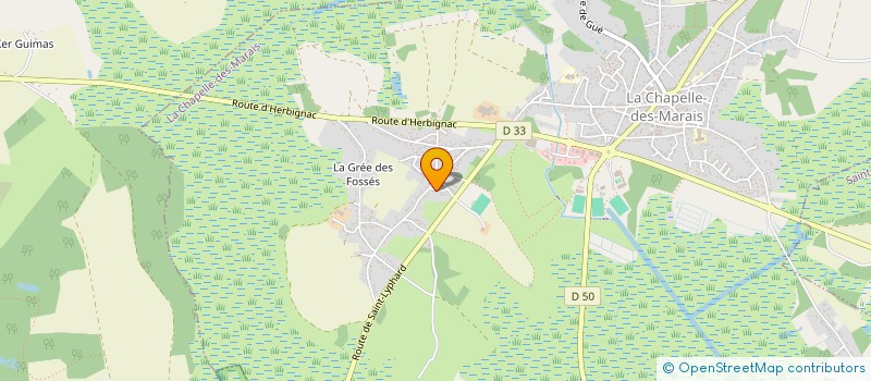 localisation de l'entreprise SCI LE QUATUOR GUIGUE  LA CHAPELLE-DES-MARAIS