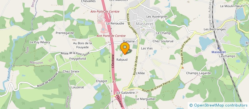 localisation de l'entreprise SCI LE RABAUD  MASSERET