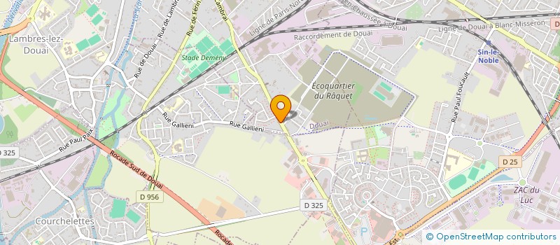 localisation de l'entreprise SCI LE RAQUET INVESTISSEMENTS  DOUAI