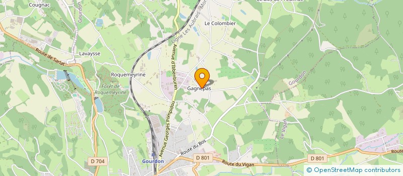 localisation de l'entreprise SCI LE RASTOUL  GOURDON