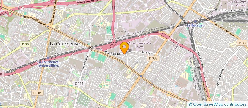localisation de l'entreprise SCI LE RATEAU à LA COURNEUVE