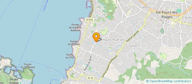 localisation de l'entreprise SCI LE RAYOLET à SIX-FOURS-LES-PLAGES