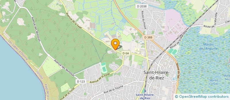 localisation de l'entreprise SCI LE RAYON DE SOLEIL à SAINT-HILAIRE-DE-RIEZ
