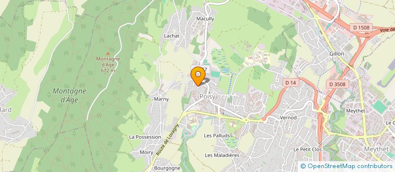 localisation de l'entreprise SCI LE REFUGE  POISY