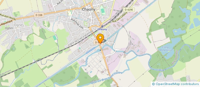 localisation de l'entreprise SCI LE REIN BRICE à CHAUNY