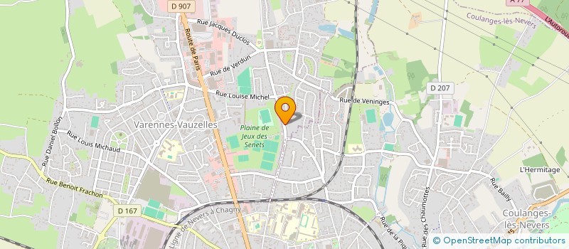 localisation de l'entreprise SCI LE RELAIS BLEU  VARENNES-VAUZELLES