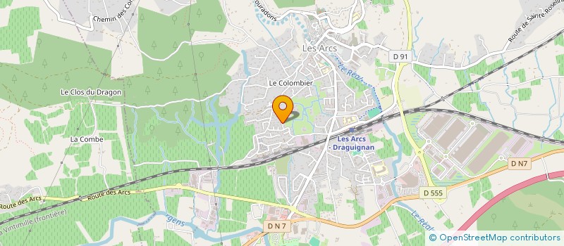 localisation de l'entreprise SCI LE RELAIS DES LAURONS à LES ARCS