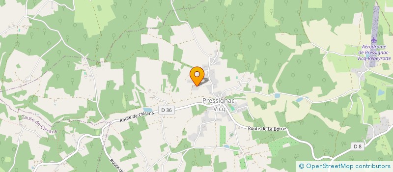 localisation de l'entreprise SCI LE RENARD D'OR  PRESSIGNAC-VICQ