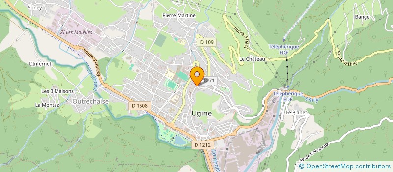 localisation de l'entreprise SCI LE REVETY  UGINE
