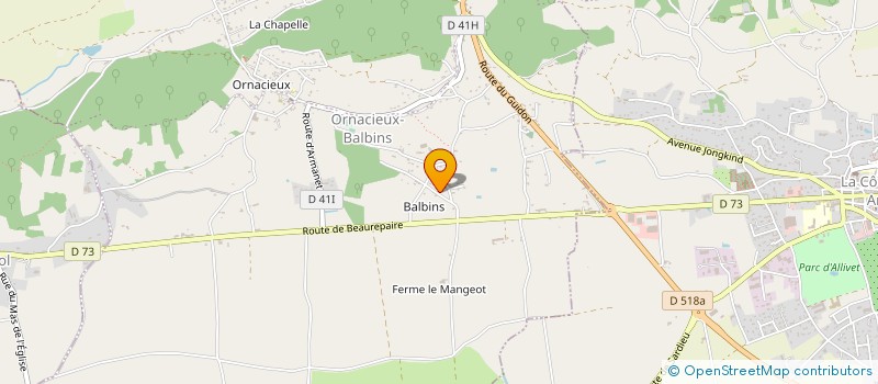 localisation de l'entreprise SCI LE REVOLET  ORNACIEUX-BALBINS