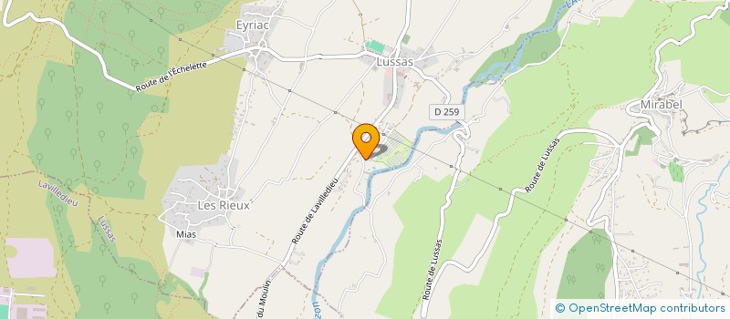 localisation de l'entreprise SCI LE RICOU  LUSSAS