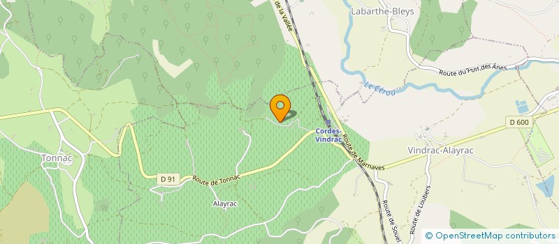 localisation de l'entreprise SCI LE RIOU BLANC  VINDRAC-ALAYRAC