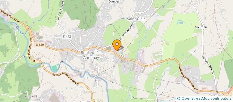 localisation de l'entreprise SCI LE RIVET  BOULIEU-LES-ANNONAY