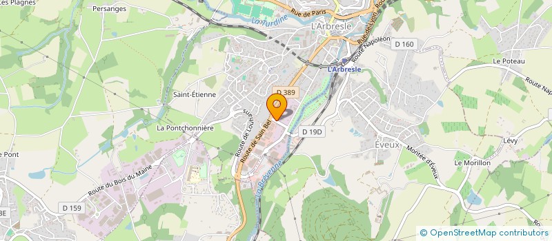 localisation de l'entreprise SCI LE ROBINIER  L'ARBRESLE