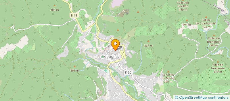 localisation de l'entreprise SCI  LE ROCHER  COTIGNAC