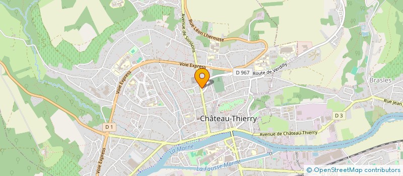 localisation de l'entreprise SCI LE ROCHER à CHATEAU-THIERRY