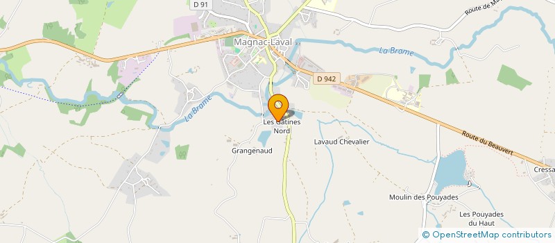 localisation de l'entreprise SCI LE ROCHER  MAGNAC-LAVAL