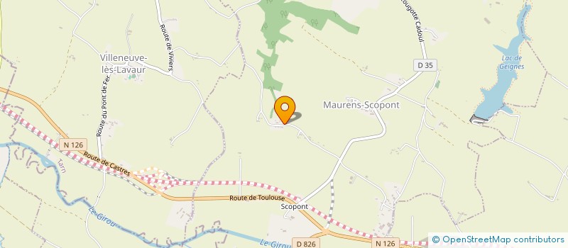 localisation de l'entreprise SCI LE ROCHER AVENIR  MAURENS-SCOPONT