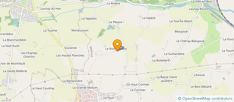 localisation de l'entreprise SCI LE ROCHER BLANC  MELESSE