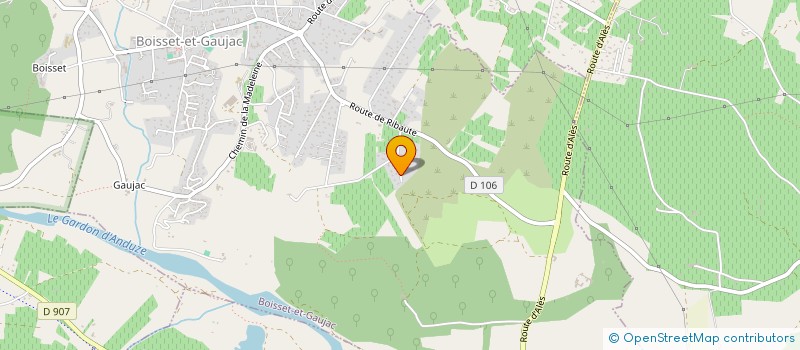 localisation de l'entreprise SCI LE ROCHER D'ANDUZE  BOISSET-ET-GAUJAC