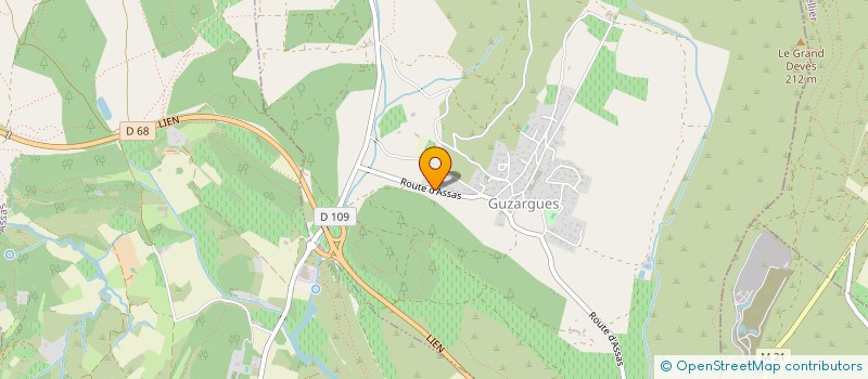 localisation de l'entreprise SCI LE ROCHER DE JUVIGNAC  GUZARGUES