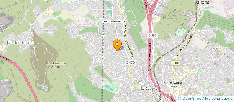 localisation de l'entreprise SCI LE ROCHER DE NELSON à LES PENNES-MIRABEAU