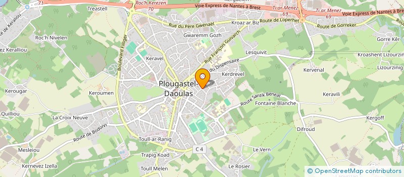 localisation de l'entreprise SCI LE ROHAN  PLOUGASTEL-DAOULAS