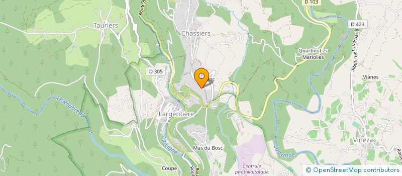 localisation de l'entreprise SCI LE ROMARIN  VALGORGE