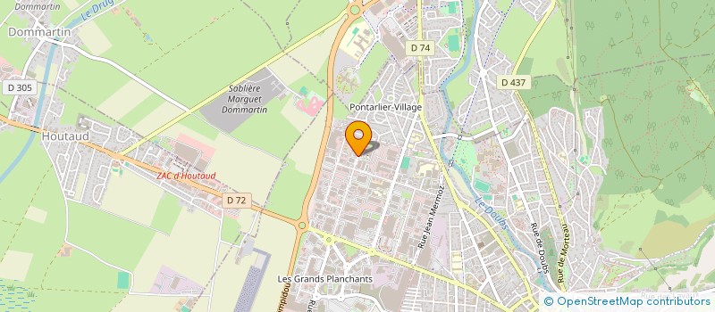 localisation de l'entreprise SCI LE ROND POINT  PONTARLIER