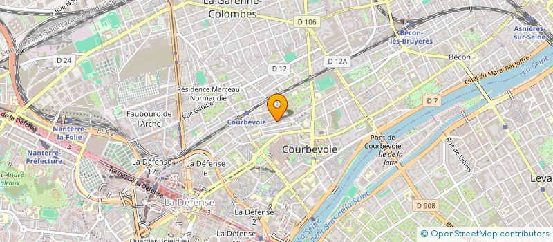 localisation de l'entreprise SCI LE ROTROTEL à COURBEVOIE