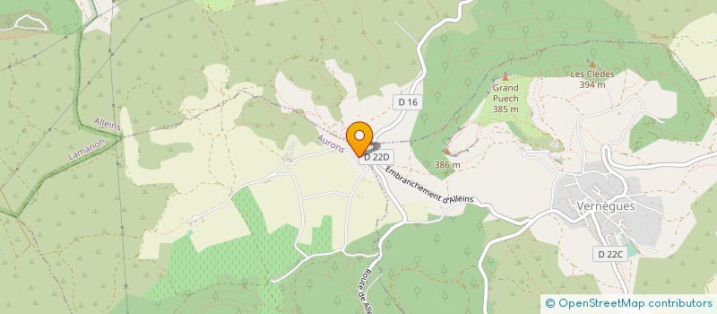 localisation de l'entreprise SCI LE ROUSSET  AURONS