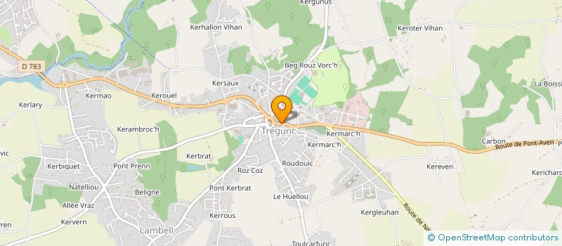 localisation de l'entreprise SCI LE RUELLAN  TREGUNC