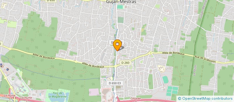 localisation de l'entreprise SCI LE RUISSEAU à GUJAN-MESTRAS