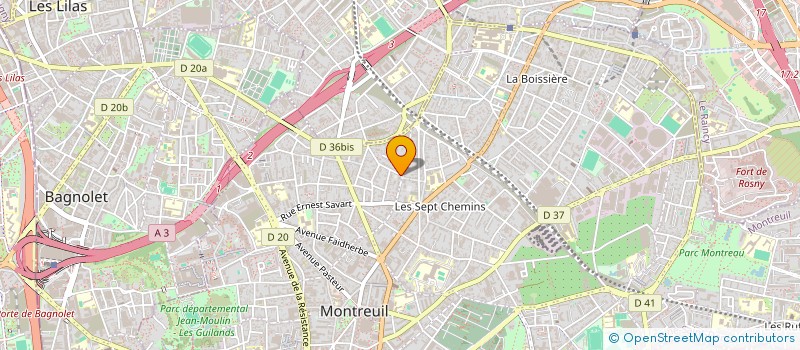 localisation de l'entreprise SCI LE RUISSEAU à MONTREUIL
