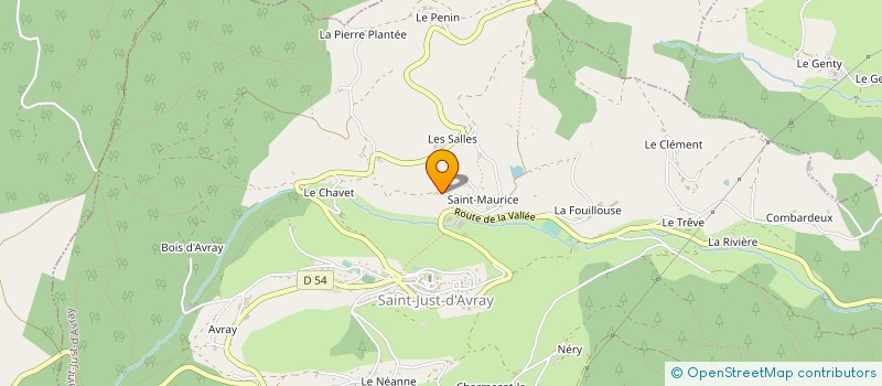 localisation de l'entreprise SCI LE RUISSEAU  SAINT JUST D'AVRAY