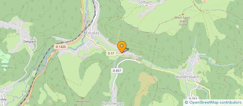 localisation de l'entreprise SCI LE RUISSEAU BLEU  FOUDAY