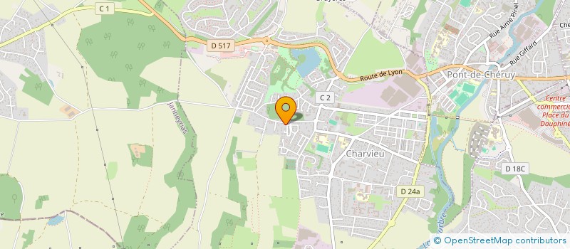 localisation de l'entreprise SCI LE RUISSEAU DES FONTAINES  CHARVIEU-CHAVAGNEUX