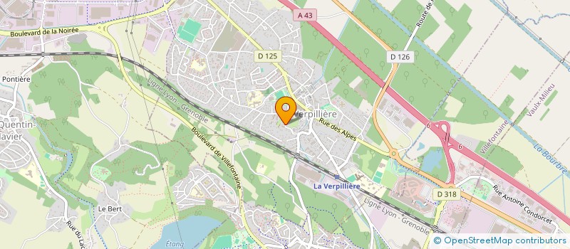 localisation de l'entreprise SCI LE RUISSEAU DU BOURG  LA VERPILLIERE