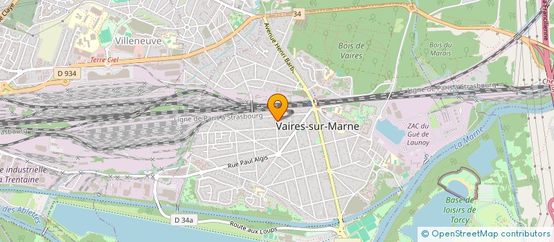 localisation de l'entreprise SCI LE SAGITTAIRE  VAIRES-SUR-MARNE