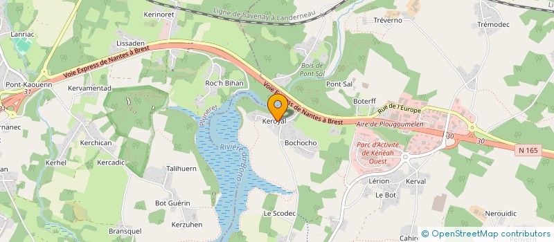 localisation de l'entreprise SCI LE SAL  PLOUGOUMELEN