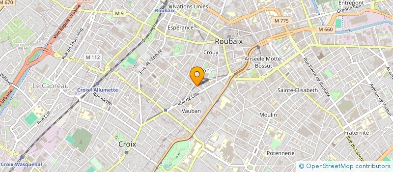 localisation de l'entreprise SCI LE SAMBAT  ROUBAIX