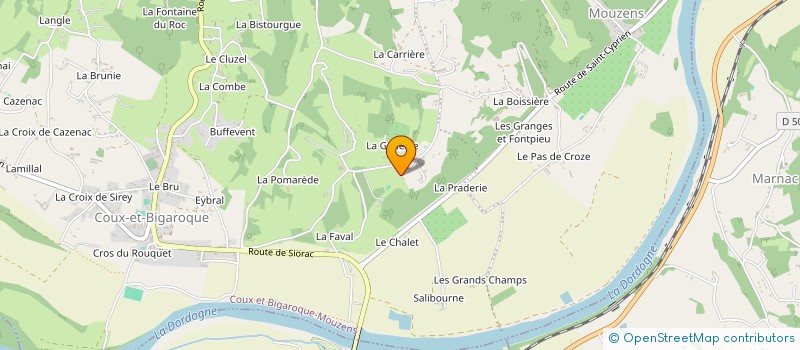 localisation de l'entreprise SCI LE SANTHIER à COUX ET BIGAROQUE-MOUZENS