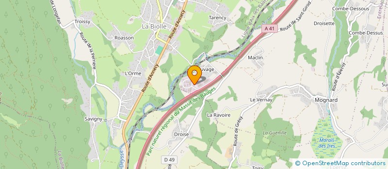 localisation de l'entreprise SCI LE SAUVAGEON  ENTRELACS