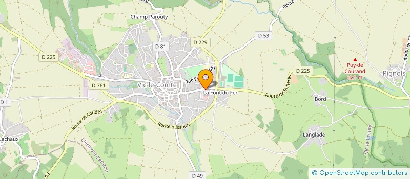 localisation de l'entreprise SCI LE SAUZET  VIC-LE-COMTE