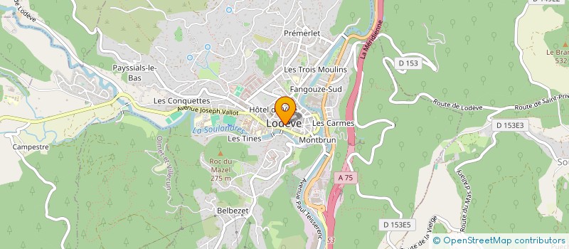 localisation de l'entreprise SCI LE SCRIBE  LODEVE