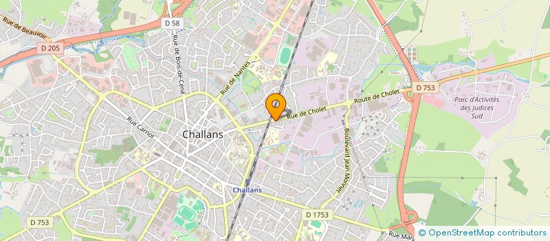 localisation de l'entreprise SCI LE SOLEIL à CHALLANS