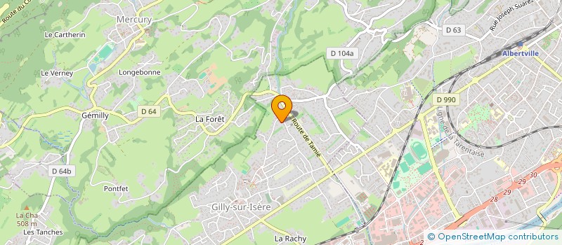 localisation de l'entreprise SCI LE SOLEIL DE LA REPUBLIQUE  GILLY-SUR-ISERE