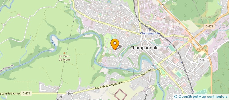 localisation de l'entreprise SCI LE SOLEIL DU JURA  CHAMPAGNOLE