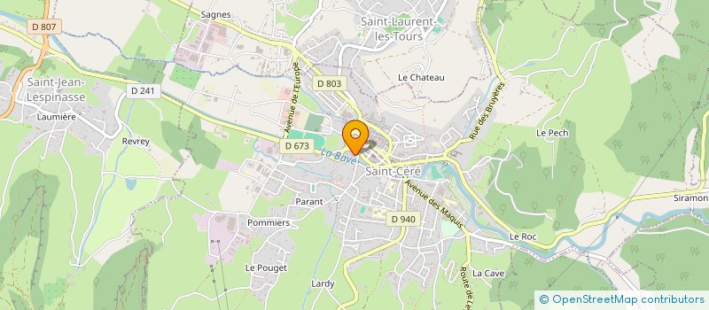 localisation de l'entreprise SCI LE SOLEIL DU QUERCY II  SAINT-CERE