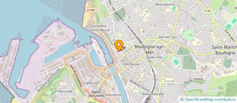 localisation de l'entreprise SCI LE SQUARE  BOULOGNE-SUR-MER